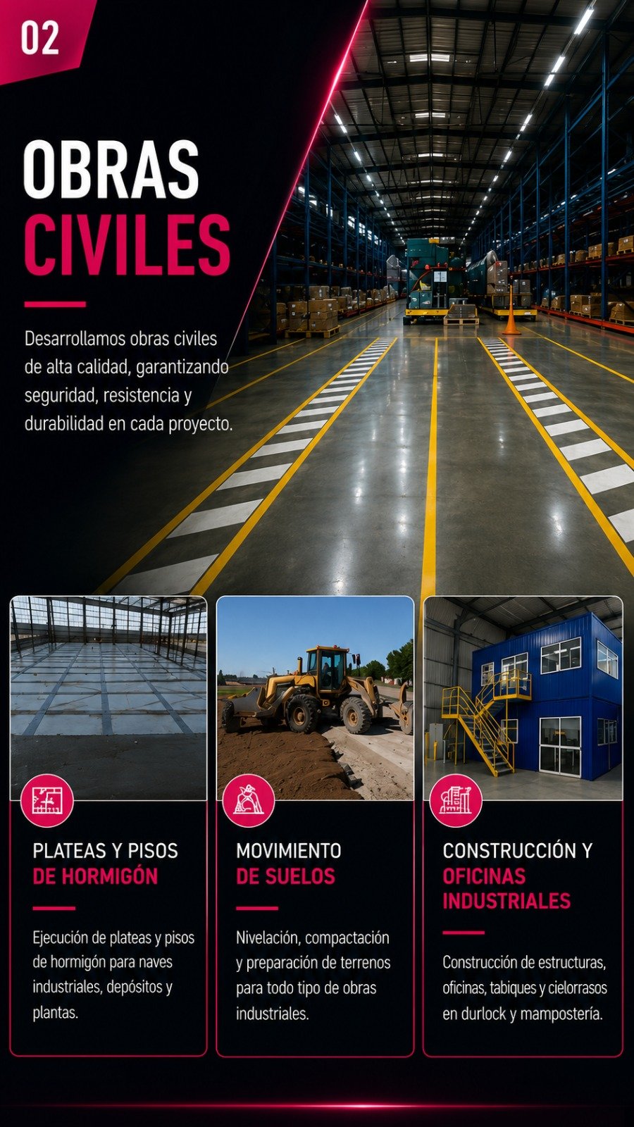Obras civiles industriales